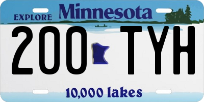 MN license plate 200TYH