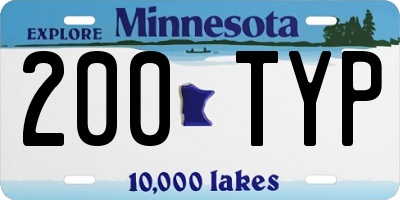 MN license plate 200TYP