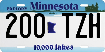 MN license plate 200TZH
