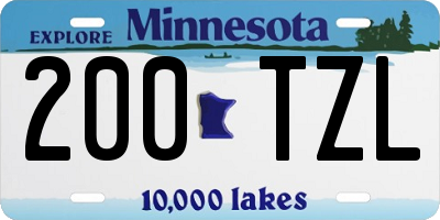 MN license plate 200TZL