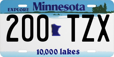 MN license plate 200TZX