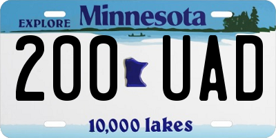 MN license plate 200UAD