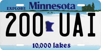 MN license plate 200UAI