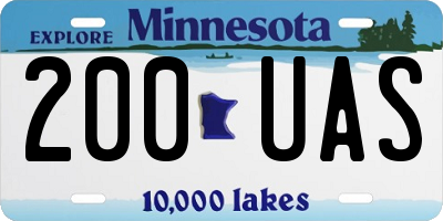 MN license plate 200UAS