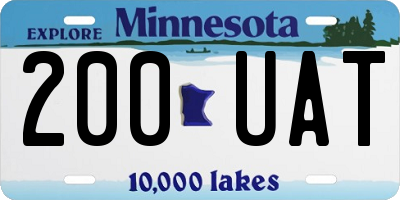 MN license plate 200UAT