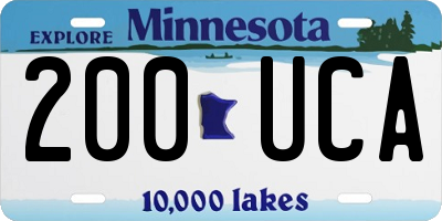MN license plate 200UCA
