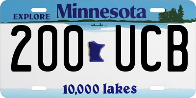 MN license plate 200UCB