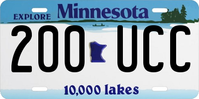 MN license plate 200UCC