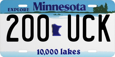 MN license plate 200UCK
