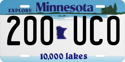 MN license plate 200UCO