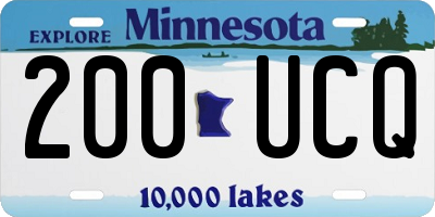 MN license plate 200UCQ