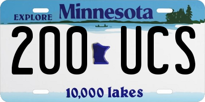 MN license plate 200UCS