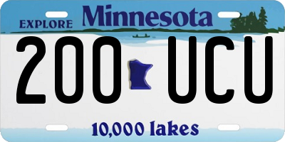 MN license plate 200UCU