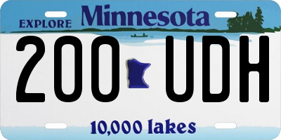 MN license plate 200UDH