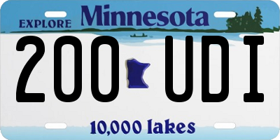 MN license plate 200UDI