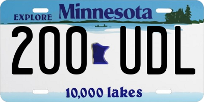 MN license plate 200UDL