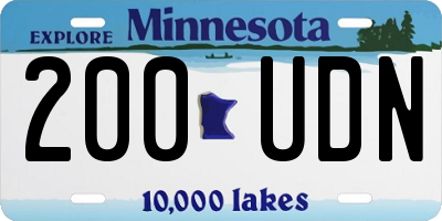 MN license plate 200UDN