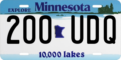 MN license plate 200UDQ