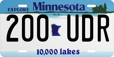 MN license plate 200UDR