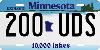 MN license plate 200UDS