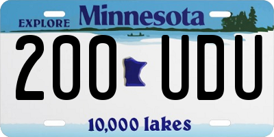 MN license plate 200UDU