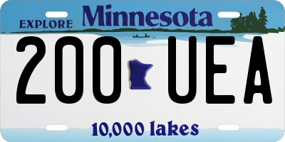 MN license plate 200UEA