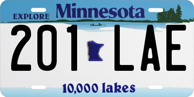 MN license plate 201LAE