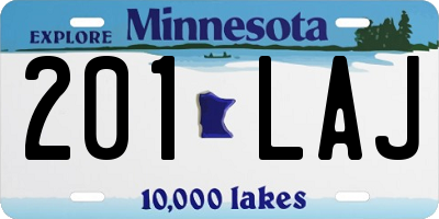 MN license plate 201LAJ