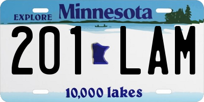 MN license plate 201LAM