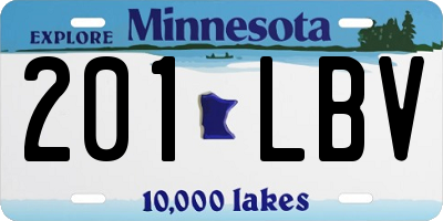 MN license plate 201LBV