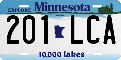 MN license plate 201LCA