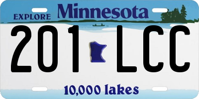 MN license plate 201LCC