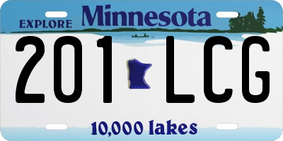 MN license plate 201LCG