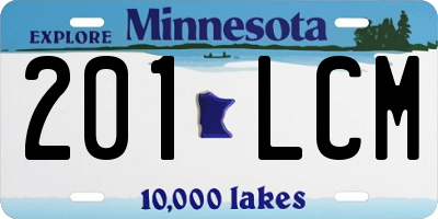 MN license plate 201LCM