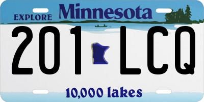 MN license plate 201LCQ