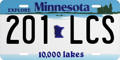 MN license plate 201LCS