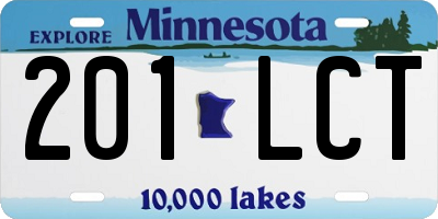 MN license plate 201LCT