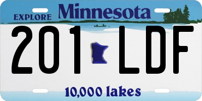 MN license plate 201LDF