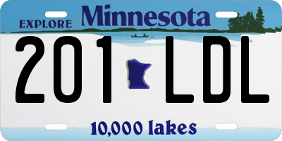 MN license plate 201LDL