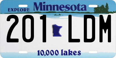 MN license plate 201LDM