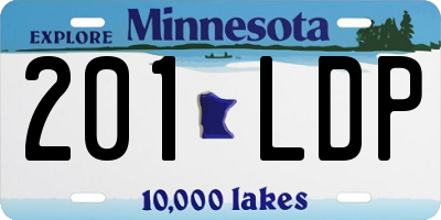 MN license plate 201LDP