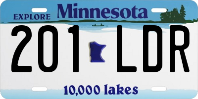 MN license plate 201LDR