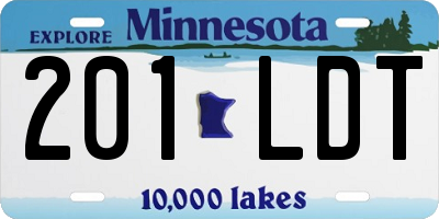 MN license plate 201LDT