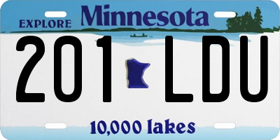 MN license plate 201LDU