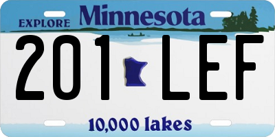 MN license plate 201LEF