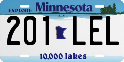MN license plate 201LEL