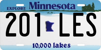 MN license plate 201LES