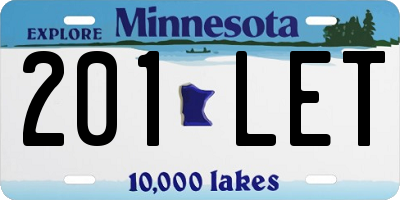 MN license plate 201LET