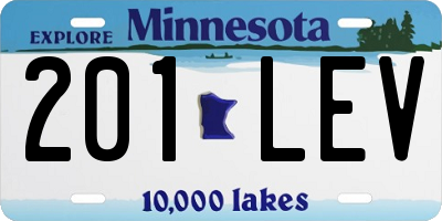 MN license plate 201LEV