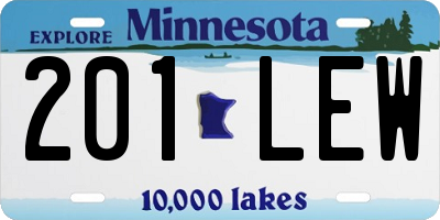 MN license plate 201LEW
